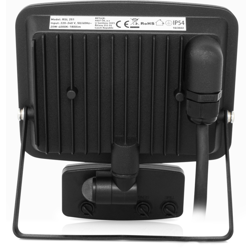 LED Prožektors ar sensoru LED/20W/230V 4000K IP65