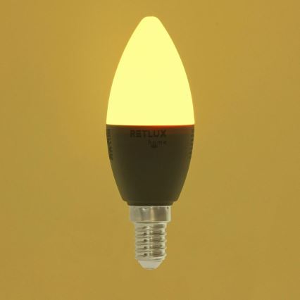 LED RGBW Aptumšojama spuldze C37 E14/4,5W/230V 2700-6500K Wi-Fi Tuya