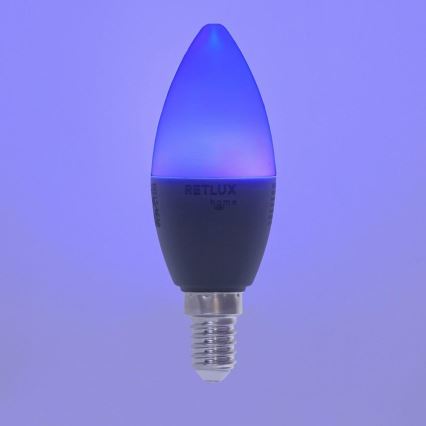 LED RGBW Aptumšojama spuldze C37 E14/4,5W/230V 2700-6500K Wi-Fi Tuya