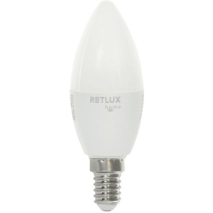 LED RGBW Aptumšojama spuldze C37 E14/4,5W/230V 2700-6500K Wi-Fi Tuya