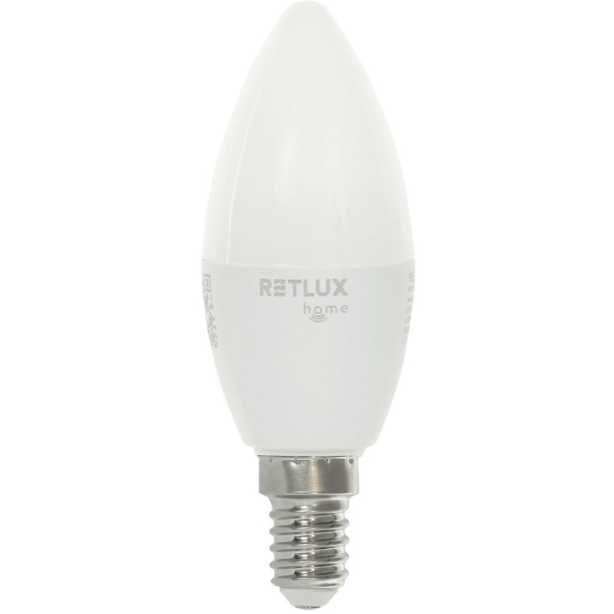 LED RGBW Aptumšojama spuldze C37 E14/4,5W/230V 2700-6500K Wi-Fi Tuya