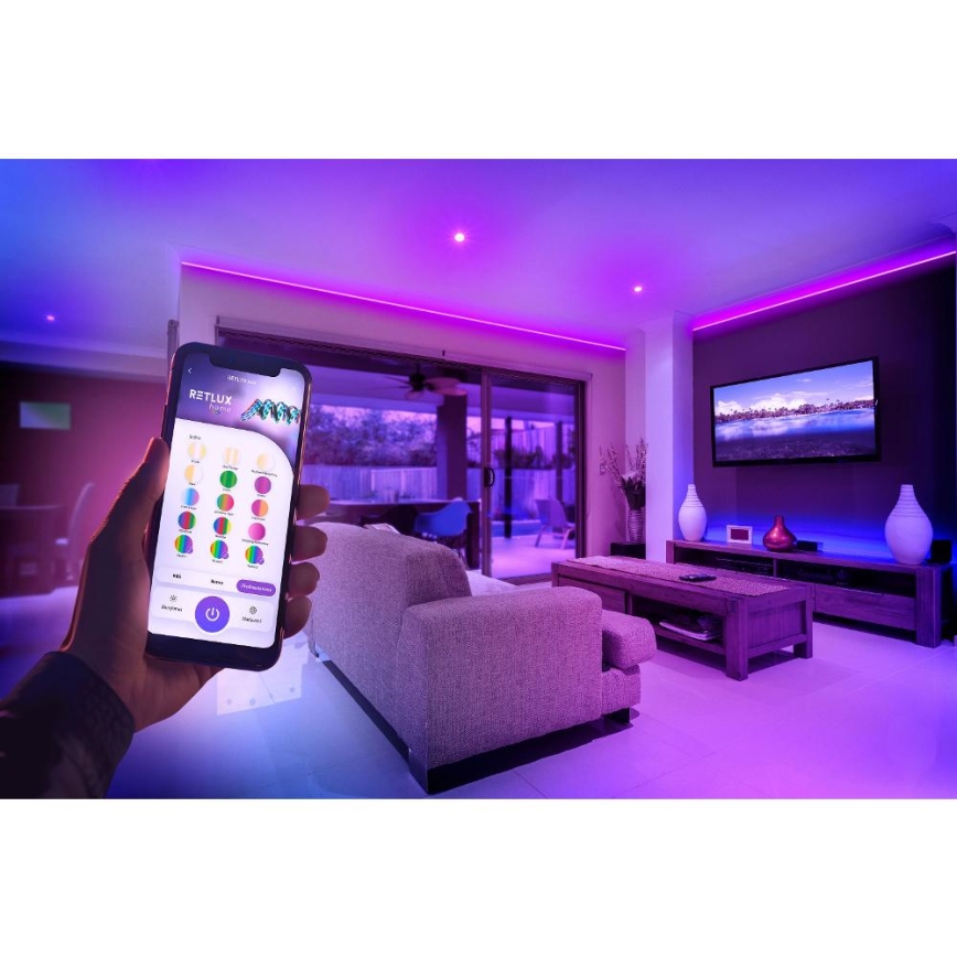 LED RGBW Viedā aptumšojama josla 5m LED/230V 2700-6500K Wi-Fi Tuya + tālvadības pults