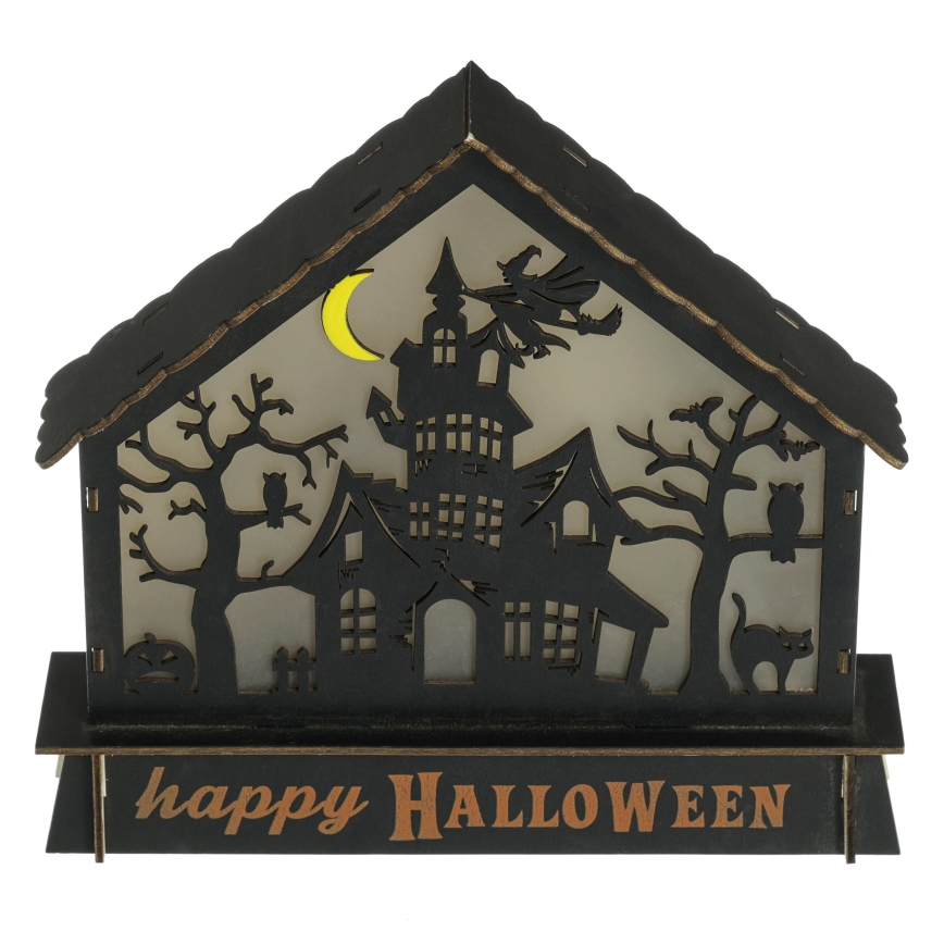 LED Rotājums HALLOWEEN LED/2xAA/daudzkrāsaina spoku māja