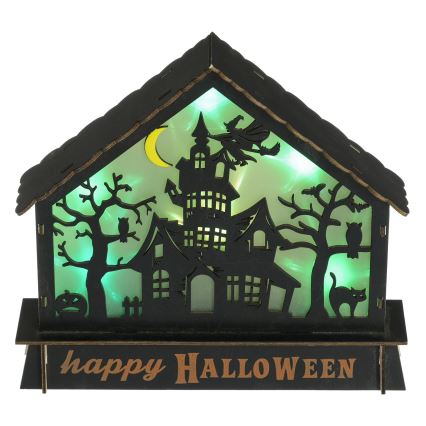 LED Rotājums HALLOWEEN LED/2xAA/daudzkrāsaina spoku māja