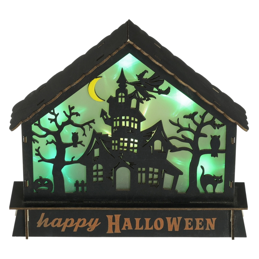 LED Rotājums HALLOWEEN LED/2xAA/daudzkrāsaina spoku māja