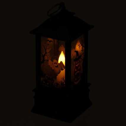 LED Rotājums HALLOWEEN LED/3xAAA/silti balta laterna ar ķirbjiem