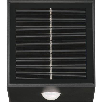 Retlux - LED saules sienas gaismeklis ar sensoru LED/1W/3,7V 1200 mAh IP44 melns