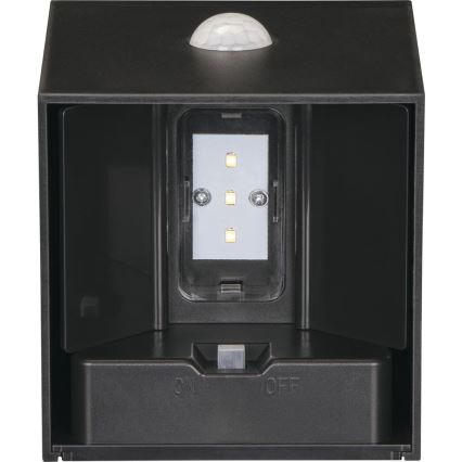 Retlux - LED saules sienas gaismeklis ar sensoru LED/1W/3,7V 1200 mAh IP44 melns