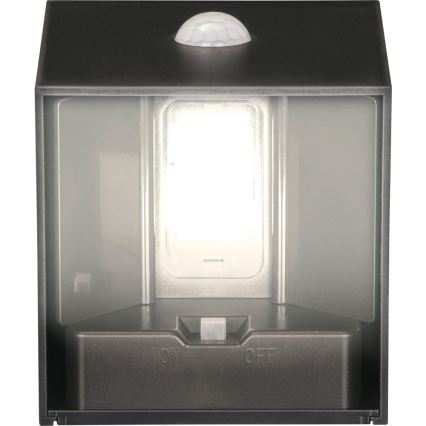 Retlux - LED saules sienas gaismeklis ar sensoru LED/1W/3,7V 1200 mAh IP44 melns