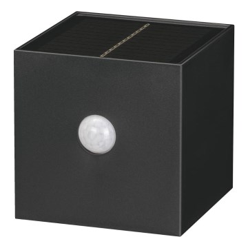 Retlux - LED saules sienas gaismeklis ar sensoru LED/1W/3,7V 1200 mAh IP44 melns