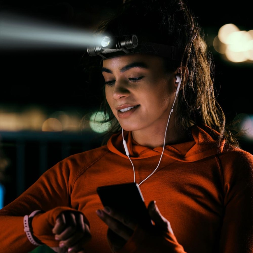 LED Uzlādējama alumīnija galvas lampa LED/2600 mAh IP66