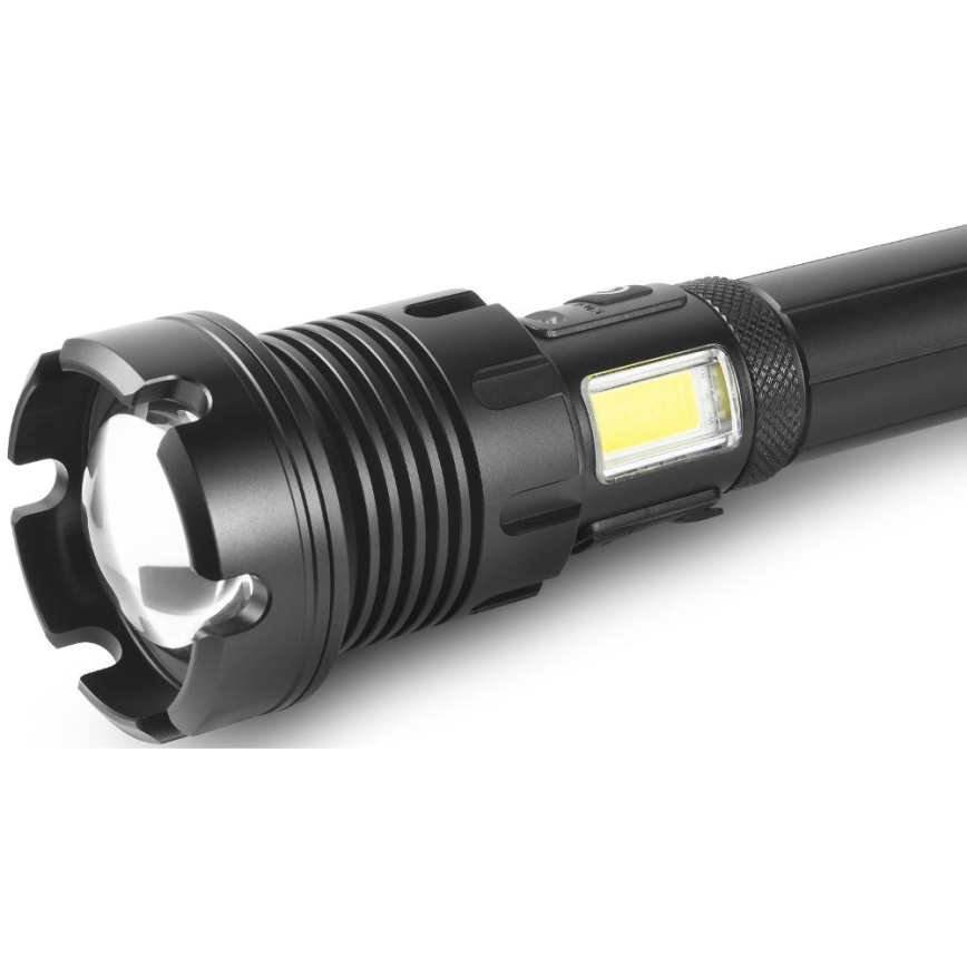 LED Uzlādējams alumīnija lukturītis ar lādētājakumulatora funkciju LED/4400 mAh 2200 lm IP44