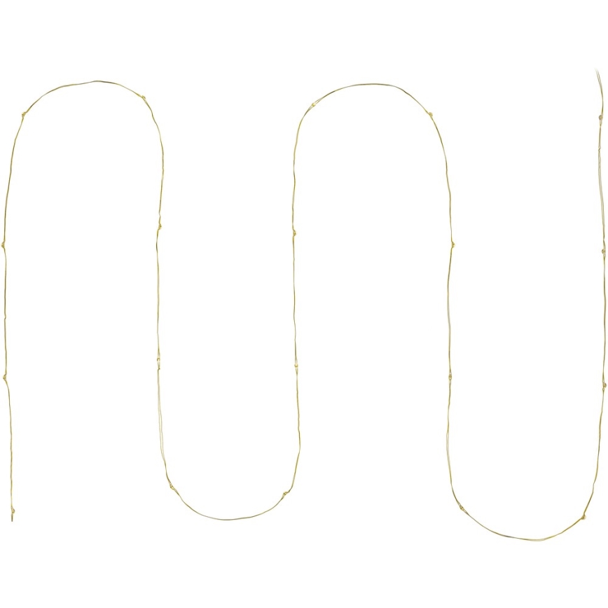 LED virtene 20xLED/2xAA 2,3m silti balta