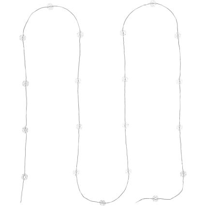 LED virtene 20xLED/2xAA 2,3 m auksti balta