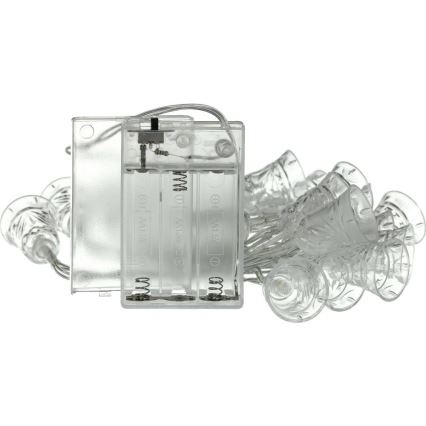 LED virtene 20xLED/3xAA/siltā balta 2,2m zvaniņi