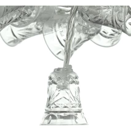 LED virtene 20xLED/3xAA/siltā balta 2,2m zvaniņi