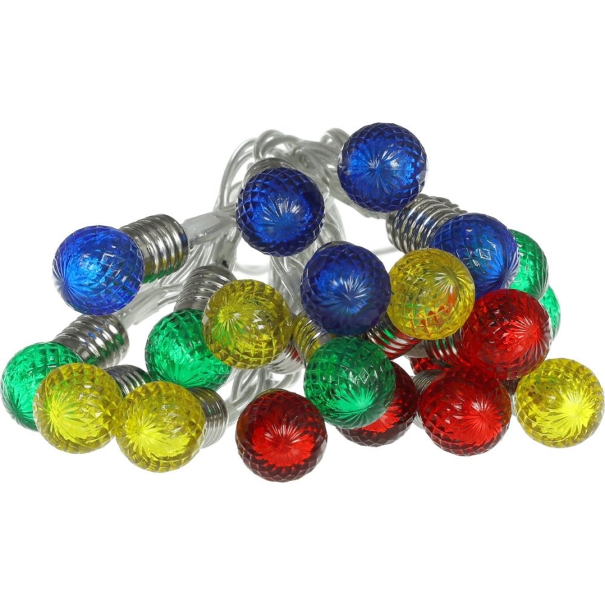 LED gaismas virtene 20xLED/2xAA/siltā balta 1,8m spuldzes