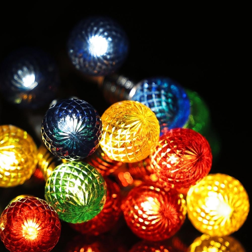 LED gaismas virtene 20xLED/2xAA/siltā balta 1,8m spuldzes