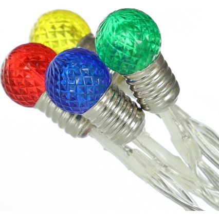 LED gaismas virtene 20xLED/2xAA/siltā balta 1,8m spuldzes