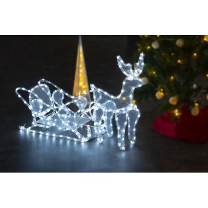 LED Ziemassvētku āra rotājums LED/12W/230V IP44 ziemeļbriedis