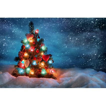 LED Ziemassvētku āra virtene 40xLED/15m IP44 daudzkrāsaina