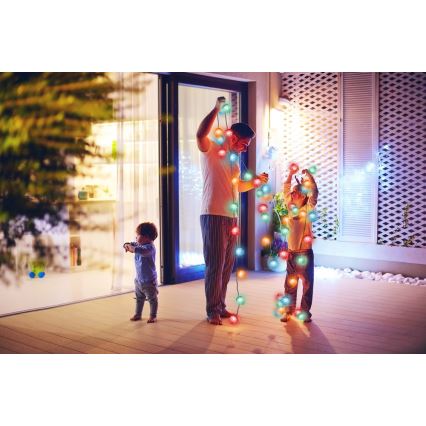 LED Ziemassvētku āra virtene 40xLED/15m IP44 daudzkrāsaina