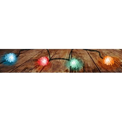 LED Ziemassvētku āra virtene 40xLED/15m IP44 daudzkrāsaina
