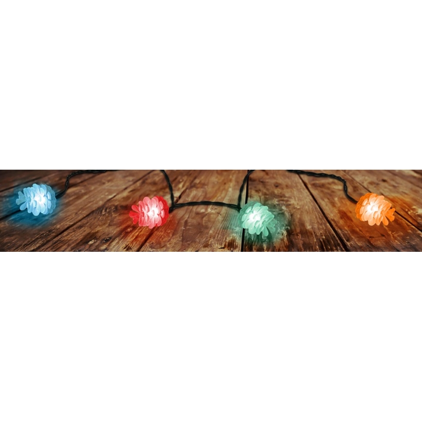 LED Ziemassvētku āra virtene 40xLED/15m IP44 daudzkrāsaina