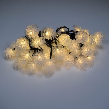 LED Ziemassvētku āra virtene 40xLED/15m IP44 silti balta