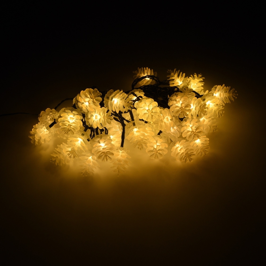 LED Ziemassvētku āra virtene 40xLED/15m IP44 silti balta