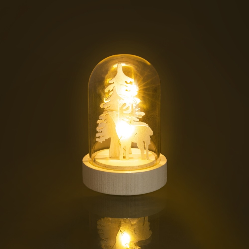LED Ziemassvētku dekorācija 1xLED/1xCR2032 silti balta