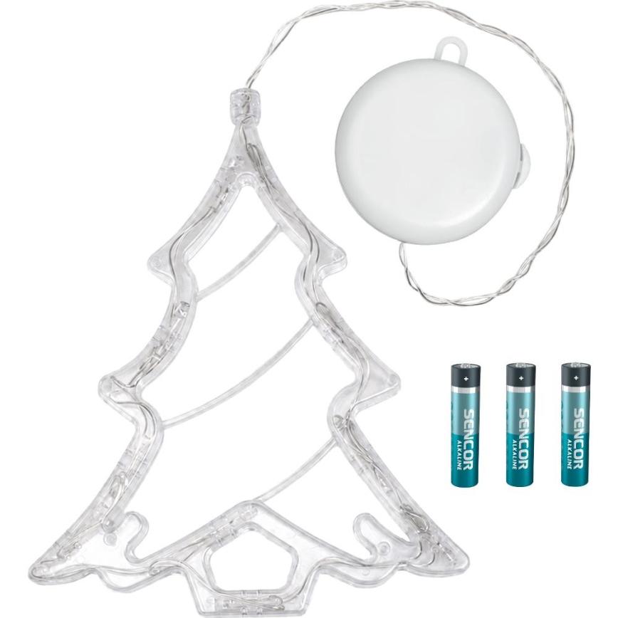 LED Ziemassvētku dekors LED/3xAAA/siltā balta/eglīte