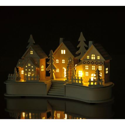 LED Ziemassvētku rotājums LED/2xAA ciemats