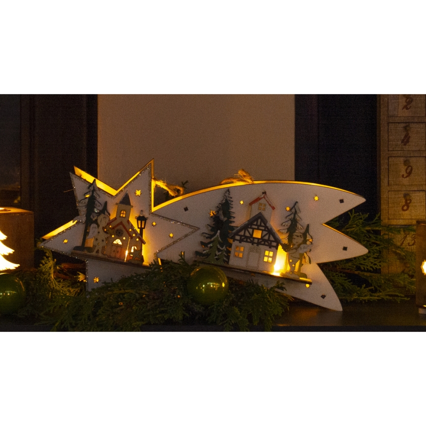 LED Ziemassvētku rotājums LED/2xAA komēta