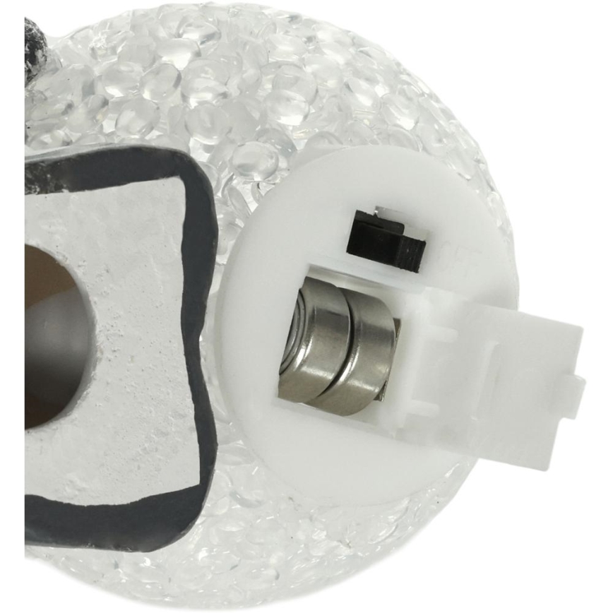 LED Ziemassvētku rotājums LED/2xLR44/silti balta sniegavīrs ar sniega bumbu