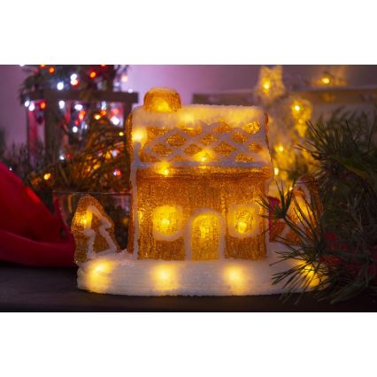 LED Ziemassvētku rotājums LED/3xAA silti balts