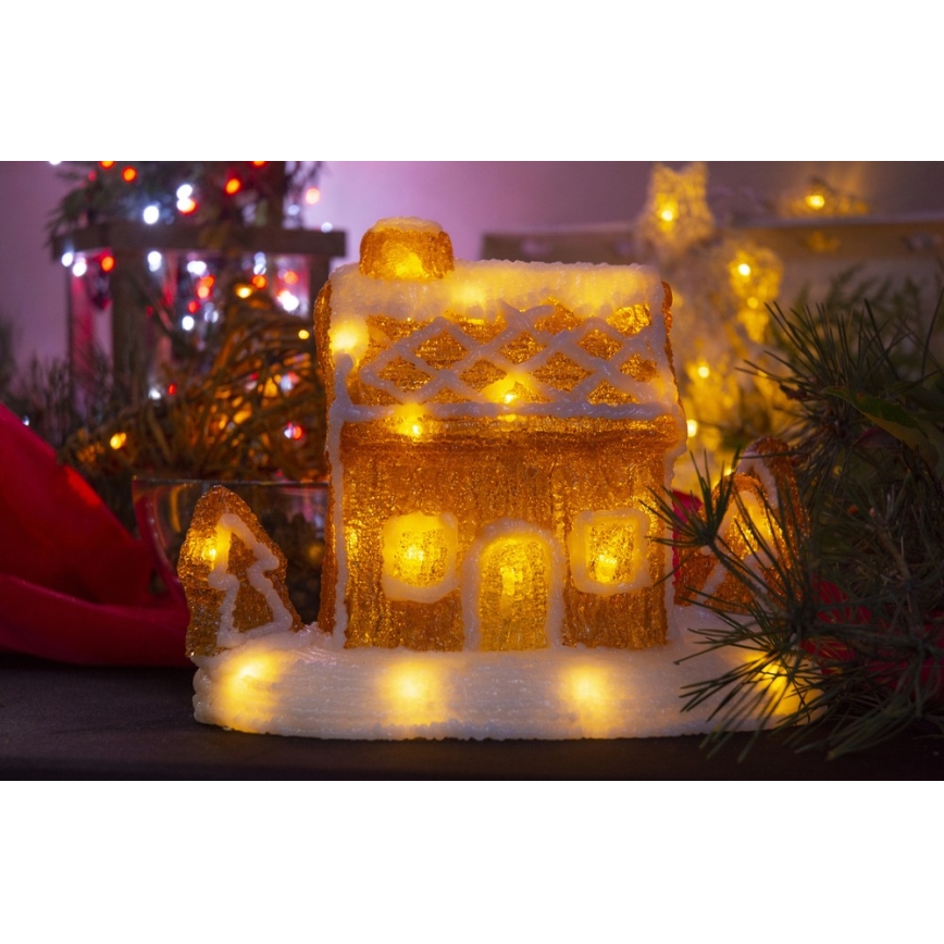 LED Ziemassvētku rotājums LED/3xAA silti balts