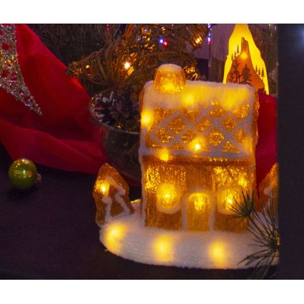 LED Ziemassvētku rotājums LED/3xAA silti balts