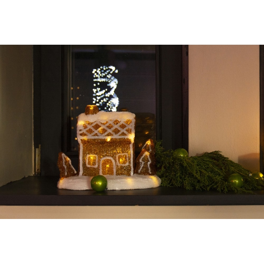 LED Ziemassvētku rotājums LED/3xAA silti balts