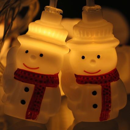 LED Ziemassvētku virtene 20xLED/3xAA/silti balta 3,3m sniegavīri