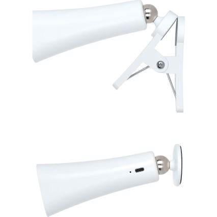 Retlux - Regulējama uzlādējama LED lampa 3 vienā LED/3W/5V 1200 mAh balta