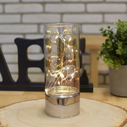 Rotājums ar LED virteni 3xAA silti balts