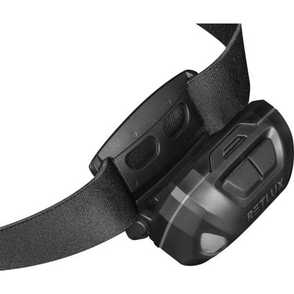 Uzlādējamā LED galvas lampa, 3 W, 1200 mAh, IP44, melna