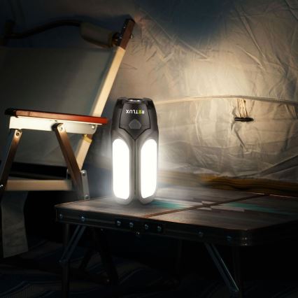 Uzlādējama LED kempinga laterna ar saules paneli LED/3W/1600 mAh IPX4