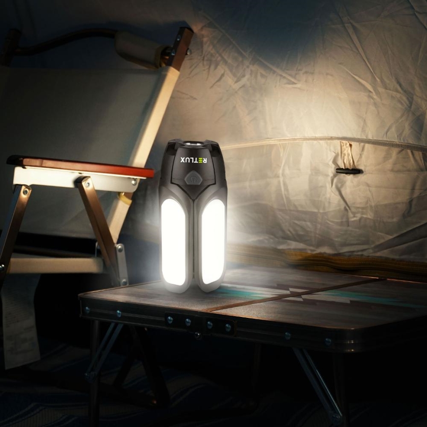 Uzlādējama LED kempinga laterna ar saules paneli LED/3W/1600 mAh IPX4