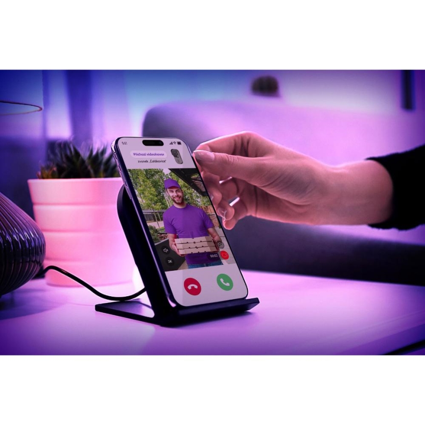 Video durvju zvans ar kustību sensoru 5MPx 1440p 5200 mAh Wi-Fi IP65 antracīta