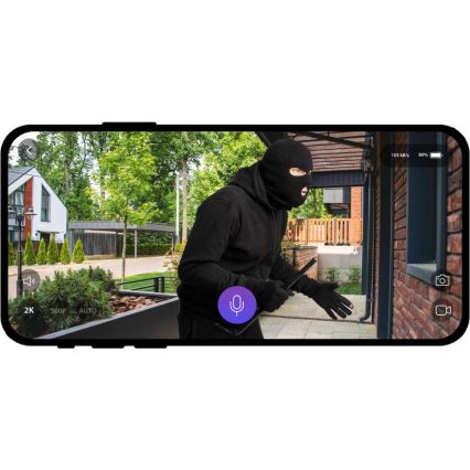 Video durvju zvans ar kustību sensoru 5MPx 1440p 5200 mAh Wi-Fi IP65 antracīta