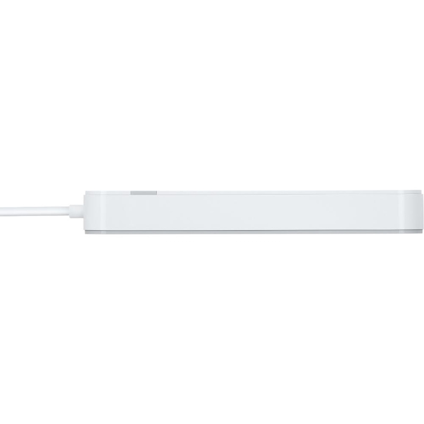 Viedā paplašinājums vads ar slēdzi 4Z Tips E + 2x USB-A + 1x USB-C 1,5m Wi-Fi Tuya balta
