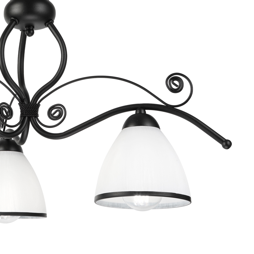 RETRO virsmontējamā griestu lampa 3xE27/60W/230V melna/balta