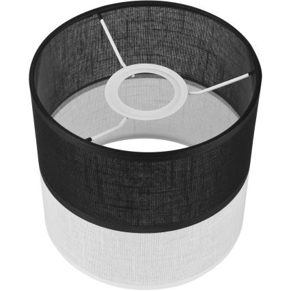 Rezerves abažūrs lustrai, sienas lampai un galda lampai ANDREA E27 d. 16 cm melna/balta